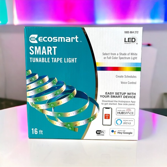 🆕 Ecosmart 16 ft LED Color Changing Smart Tunable Tape Light - Picture 1 of 16